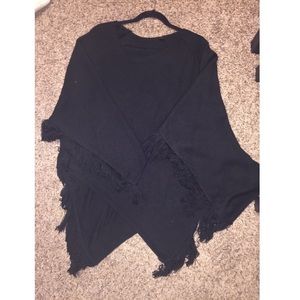 Black Poncho. Super cute and so soft!